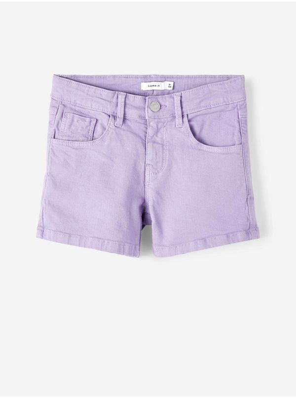 name it Light purple girls' denim shorts name it Rose - Girls