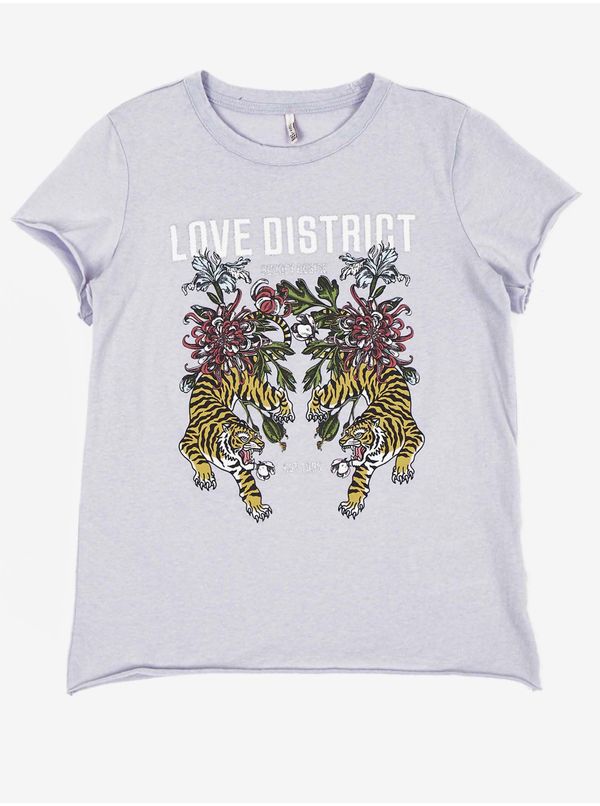 Only Light purple girly T-shirt ONLY Lucy - unisex