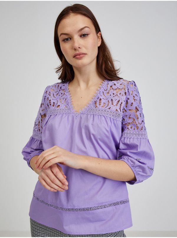Orsay Light purple lady's blouse with lace ORSAY - Ladies