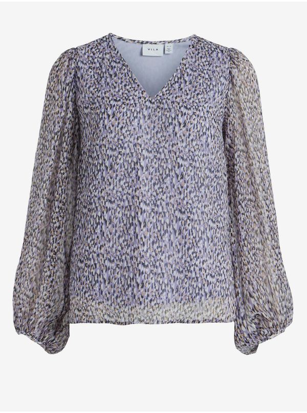 Vila Light purple lady's patterned blouse VILA Falia - Ladies