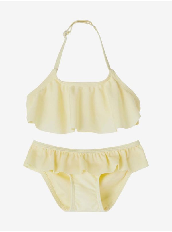 name it Light yellow girly two-piece swimsuit name it Fini - unisex