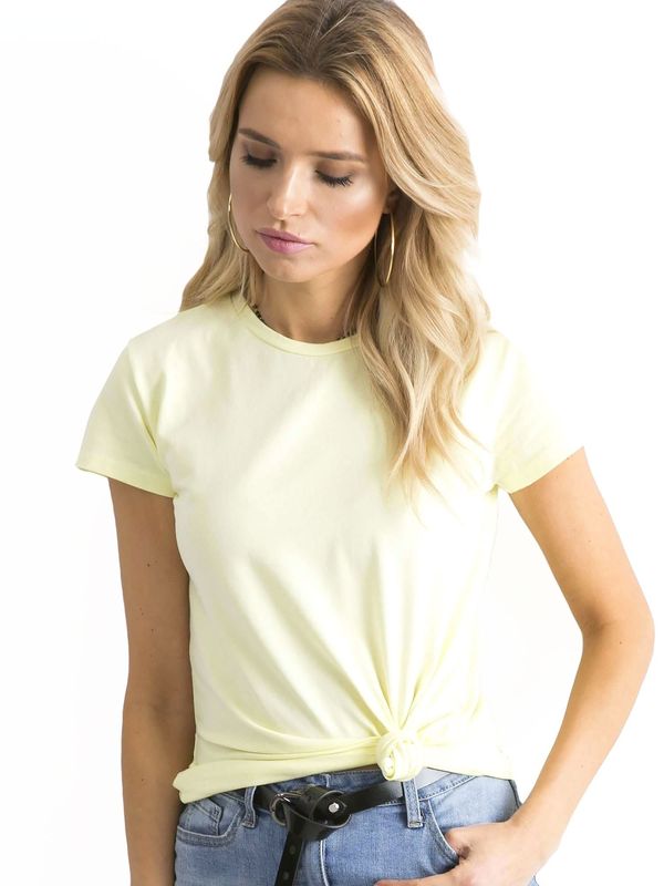 Fashionhunters Light yellow Peachy T-shirt