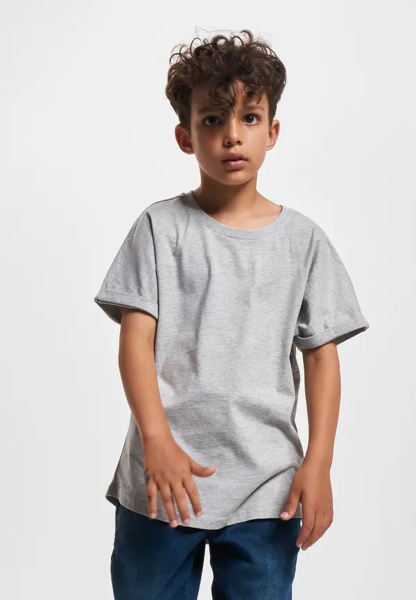 Urban Classics Long Shaped Turnup Tee Boys' T-Shirt - Grey