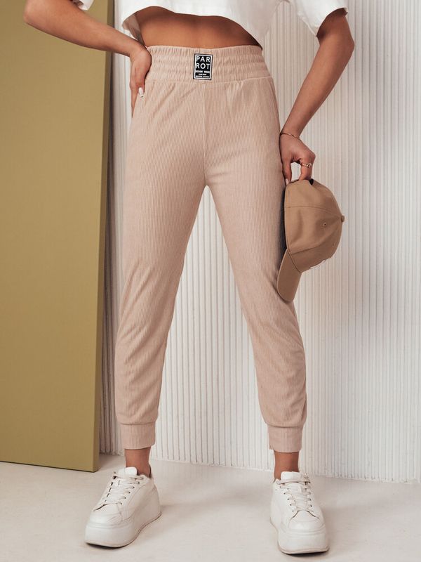 DStreet LORIST women's sweatpants beige Dstreet