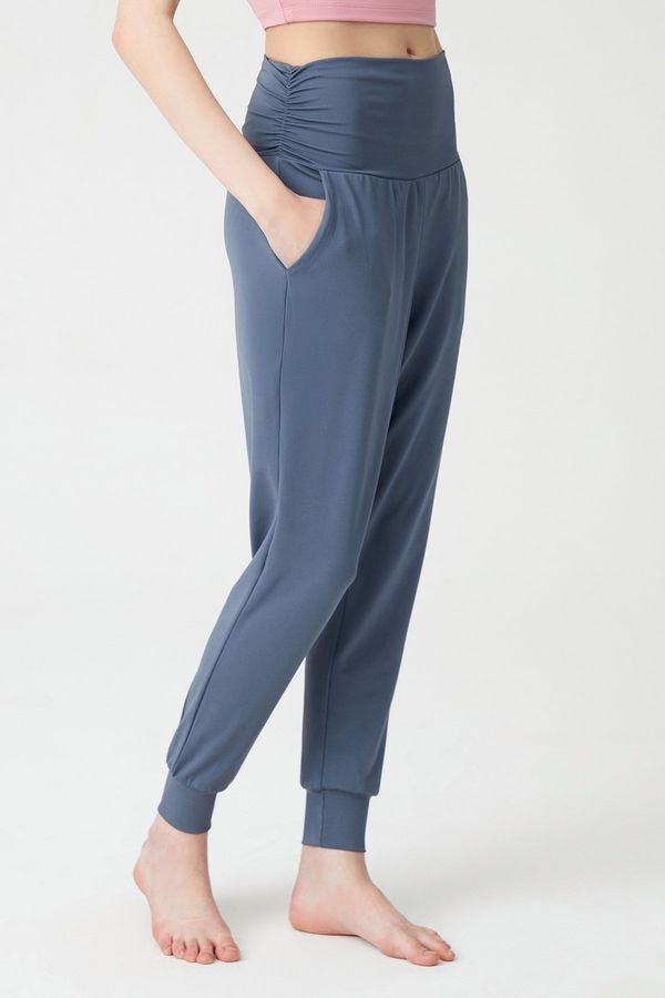 LOS OJOS LOS OJOS Anthracite Baggy Look Sweatpants с ластик на талията.