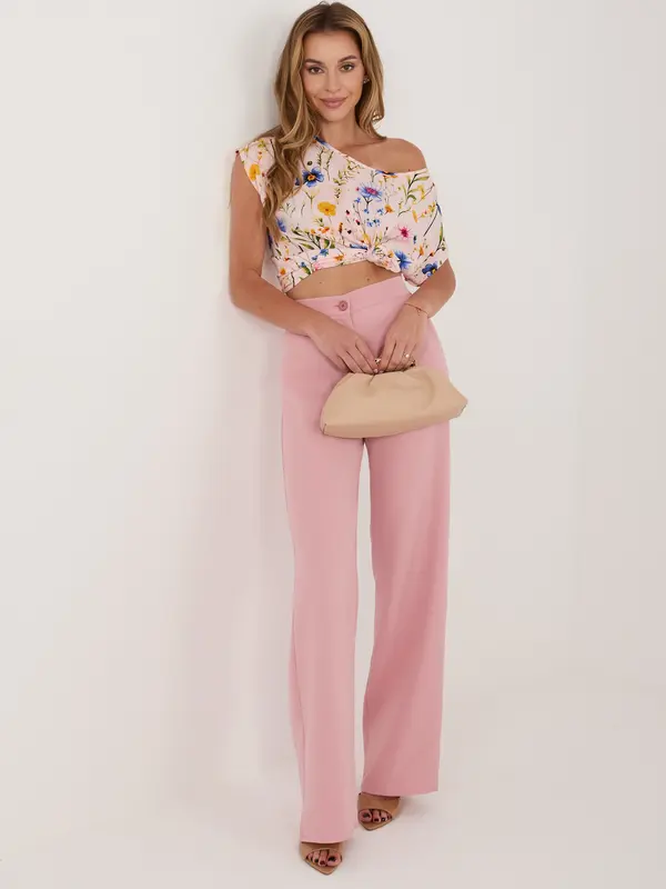 Sublevel Лятна блуза с къс ръкав, светло розова