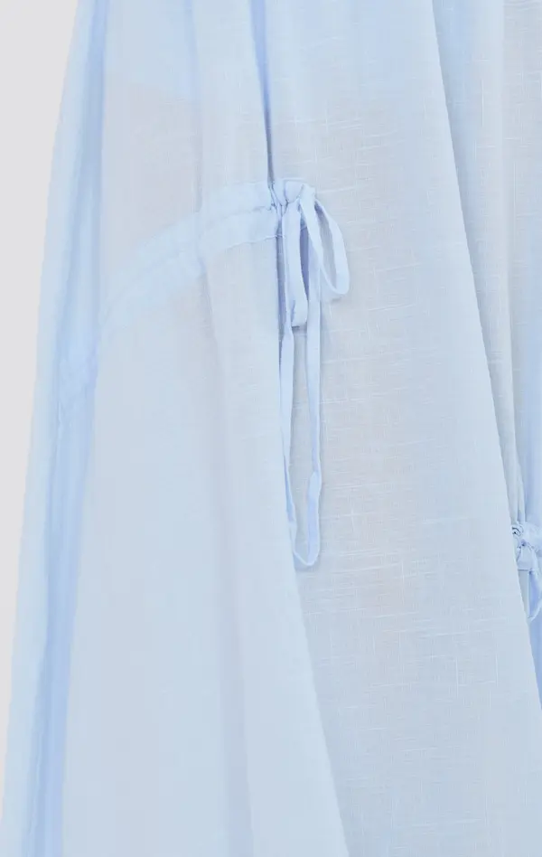 Italy Moda Лятна пола с А-силует - светлосиня