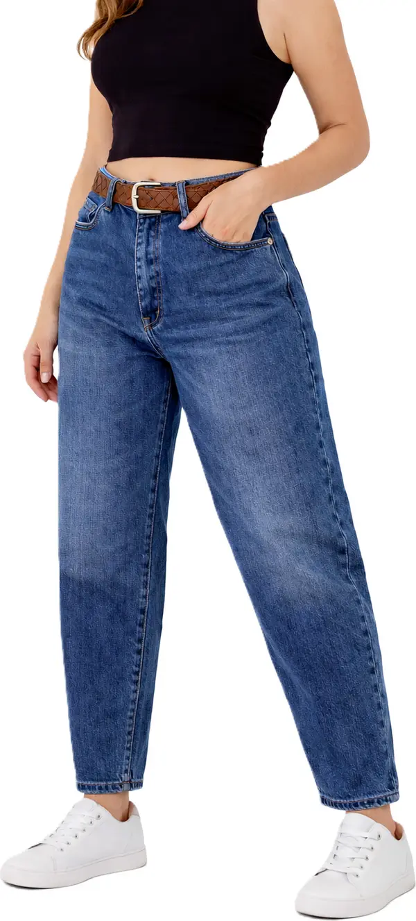 M.Sara M.Sara - Дамски дънки с висока талия, кройка Mom Fit