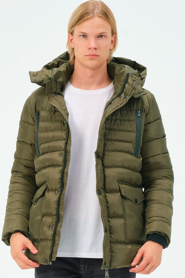 dewberry M8657 МЪЖКО ПАЛТО DEWBERRY-КАКИ