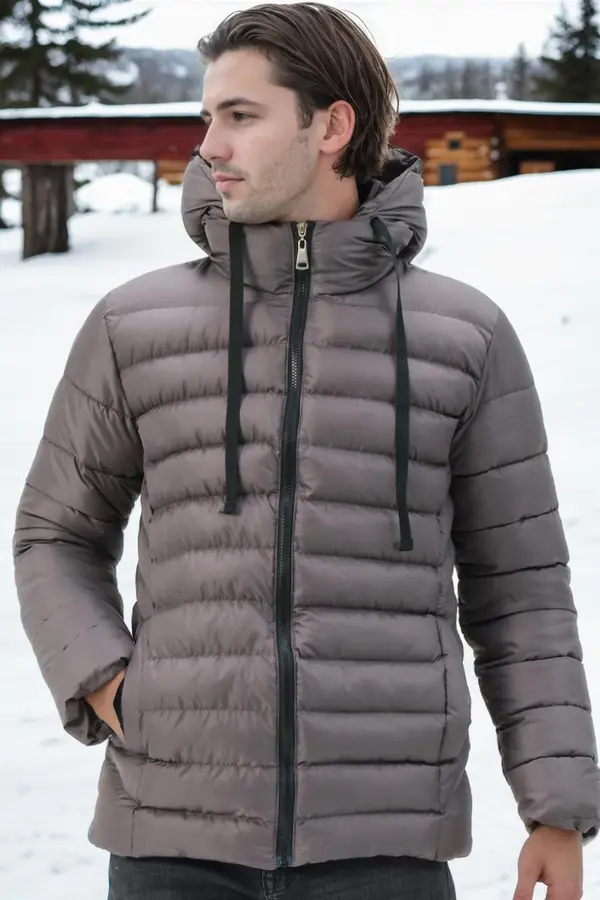 dewberry M8658 DEWBERRY MEN'S COAT-DARK ANTHRACITE
