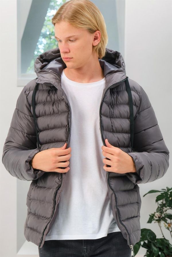 dewberry M8658 DEWBERRY MEN'S COAT-PLAIN ANTHRACITE