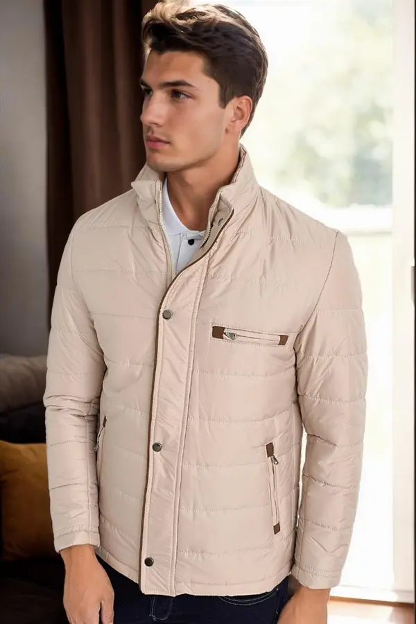 dewberry M9625 DEWBERRY MEN'S JACKET-BEIGE