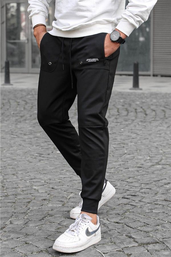Madmext Madmext Black Pocket Detailed Jogger Pants 5484