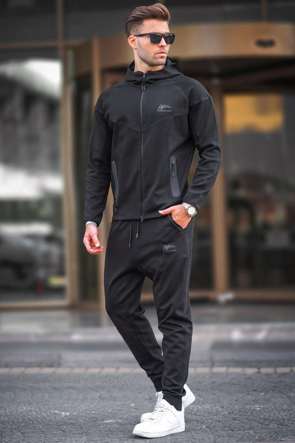 Madmext Madmext Hooded Black Men's Tracksuit 7201