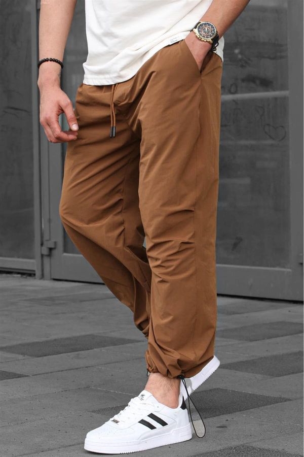 Madmext Madmext Men's Brown Regular Fit Parachute Trousers 6504