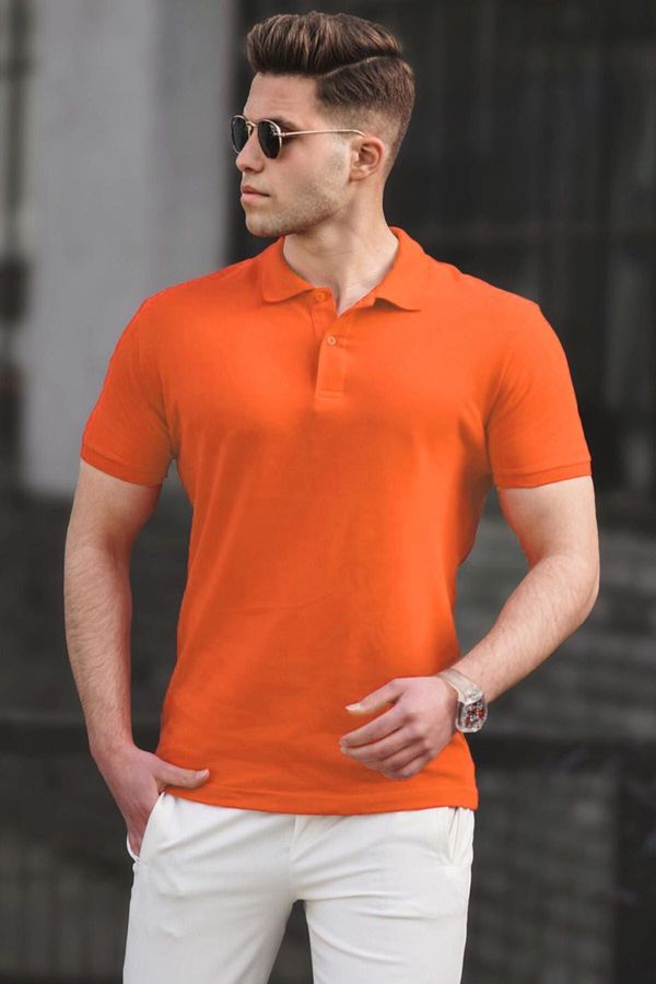 Madmext Madmext Orange Basic Polo Neck Men's T-Shirt 5101