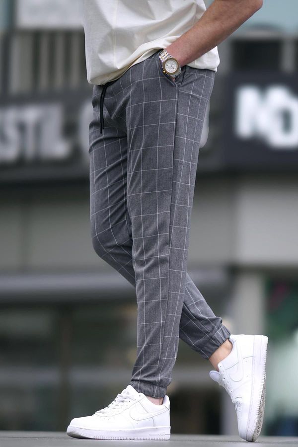 Madmext Madmext Plaid Anthracite Jogger
