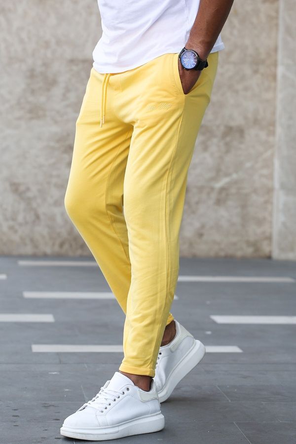 Madmext Madmext Plain Basic Yellow Tracksuit 2925
