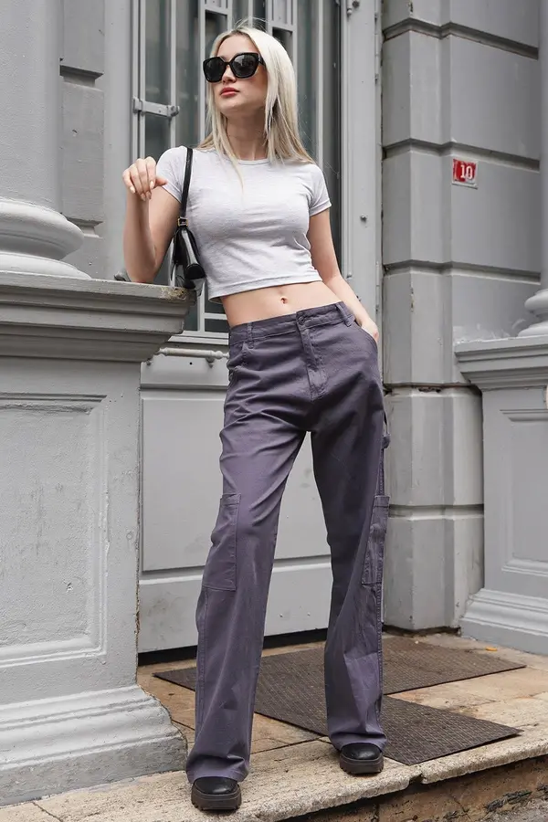 Madmext Madmext Smoked Straight Fit Cargo Pants
