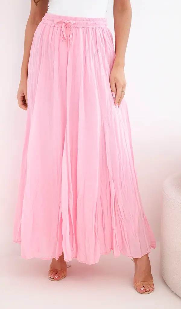 Kesi Włoski Макси пола Kesi Włoski с ластик на талията в розово