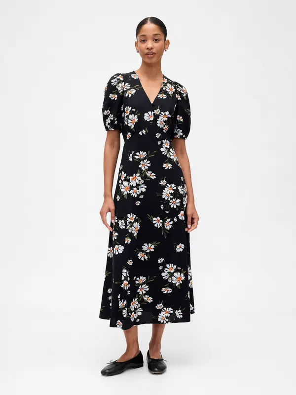 GAP Макси рокля GAP с флорален принт