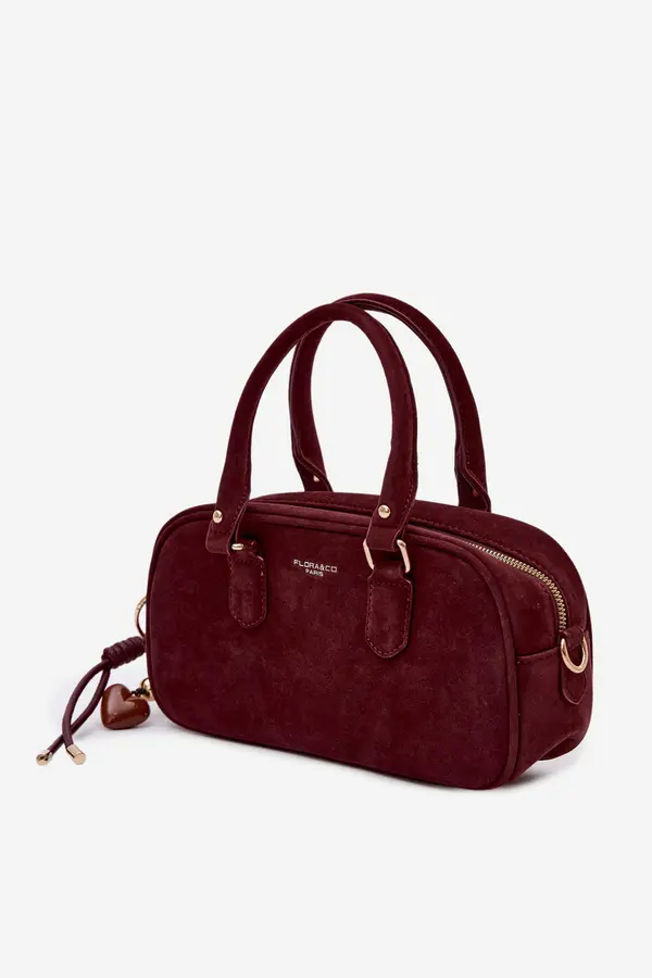 FLORA & CO Малка бордо чанта в кутия Flora&amp;Co