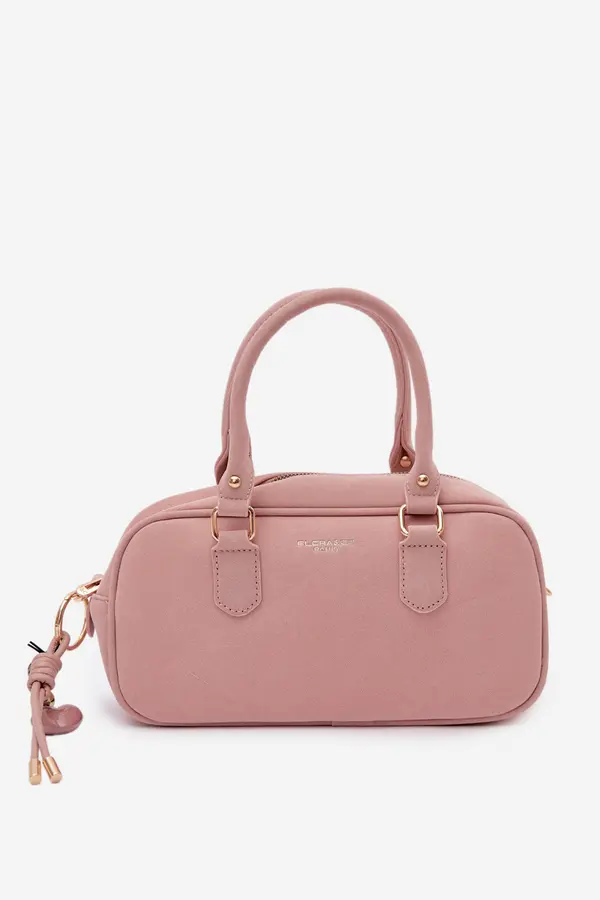FLORA & CO Малка чанта Flora&amp;Co в кутия в еко велур розово