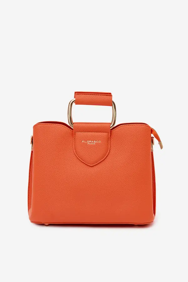 FLORA & CO Малка чанта от еко кожа Flora&amp;Co в оранжево