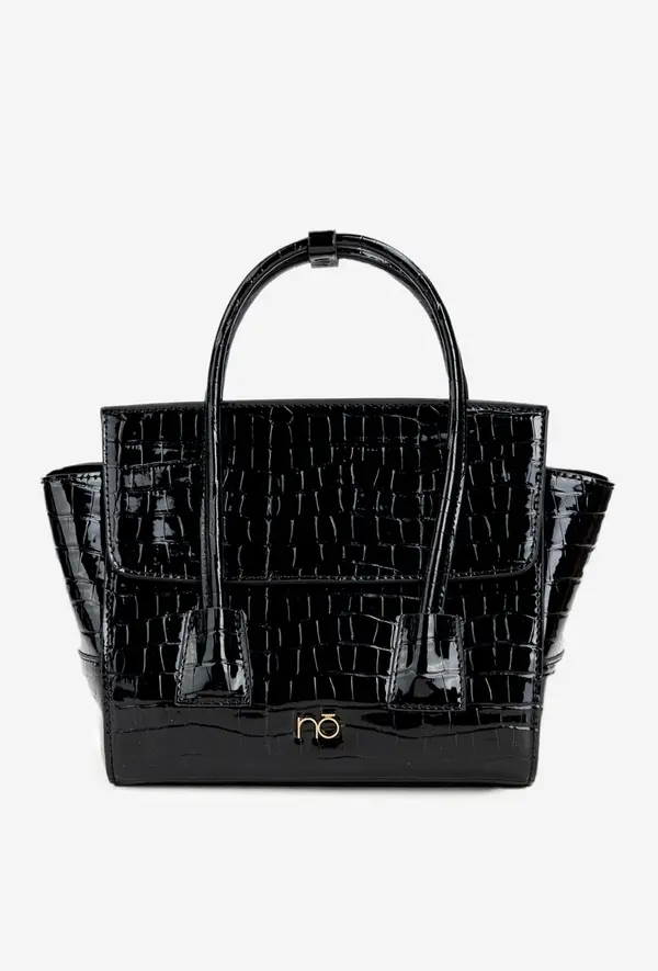 Nobo Малка чантичка тип кутия с релефен модел NOBO BAG5800-M20 черна