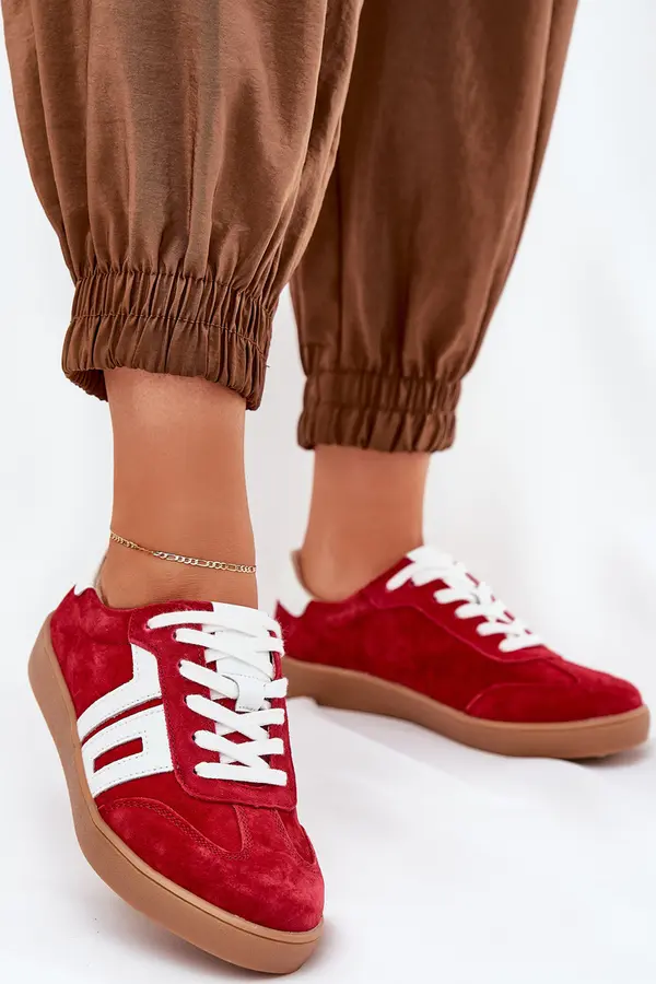 VINCEZA Маратонки Спортни Обувки Замша Червени Vinceza 79517