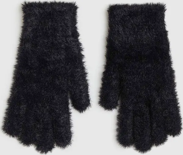 Marisse Marisse Black Fur Gloves
