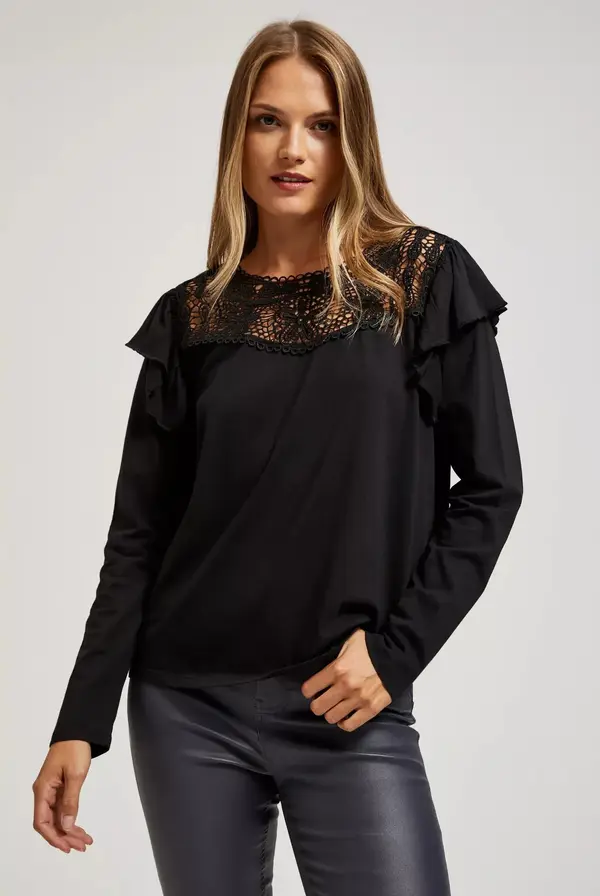 Marisse Marisse Black Lace Blouse