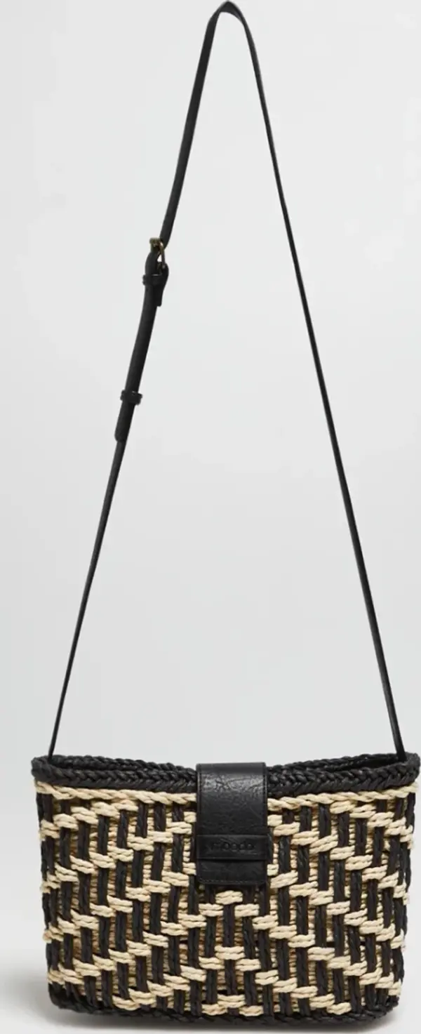 Marisse Marisse Black Straw Handbag