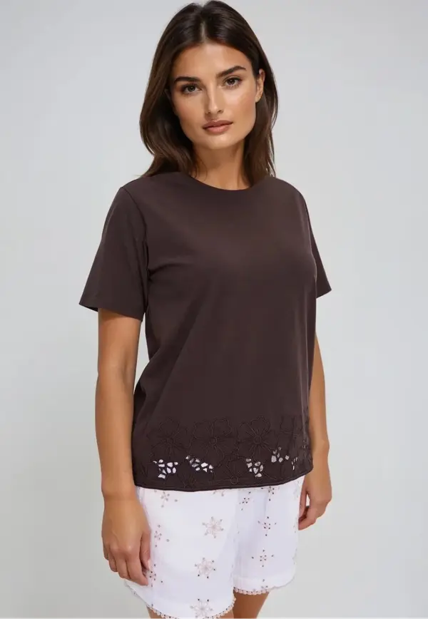 Marisse Marisse Brown Cotton Blouse