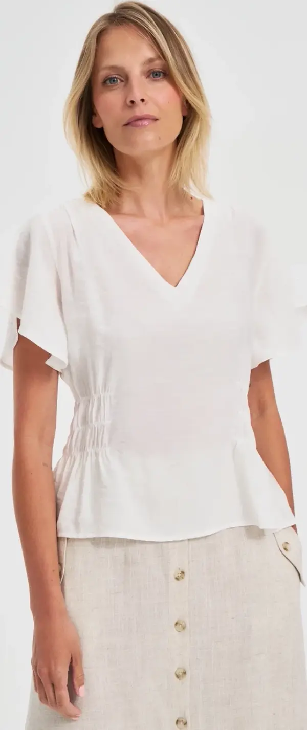 Marisse Marisse Fitted White Shirt