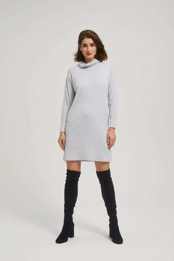 Marisse Marisse Gray Turtleneck Dress