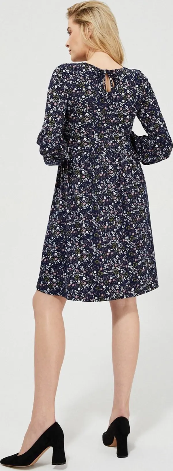 Marisse Marisse Knitted Dress With Print L-Su-3422 Navy