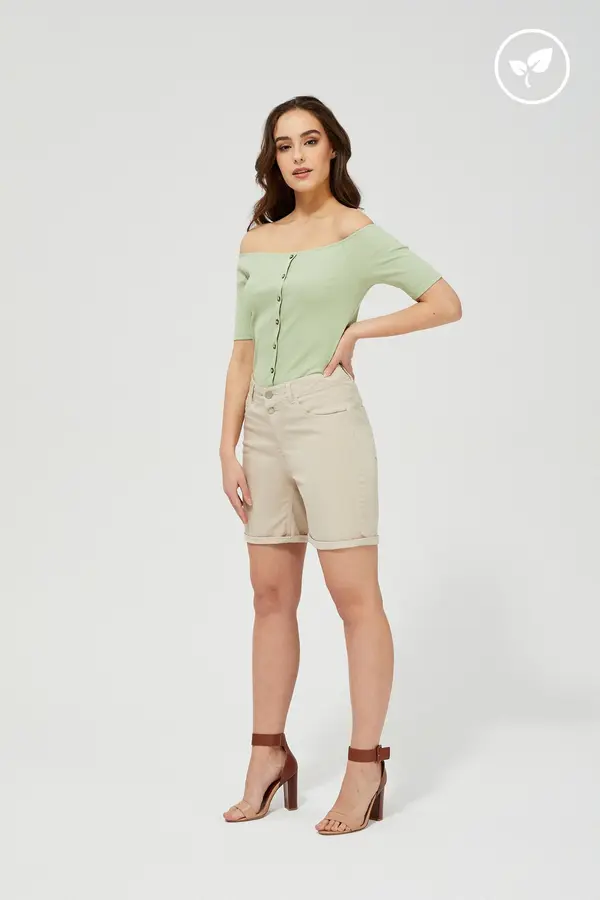 Marisse Marisse Lyocell Shorts L-Sh-3413 Beige