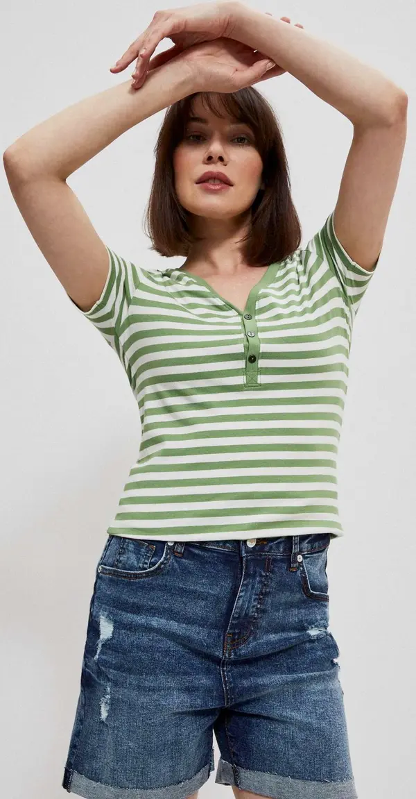 Marisse Marisse Malahit Striped Cotton Blouse