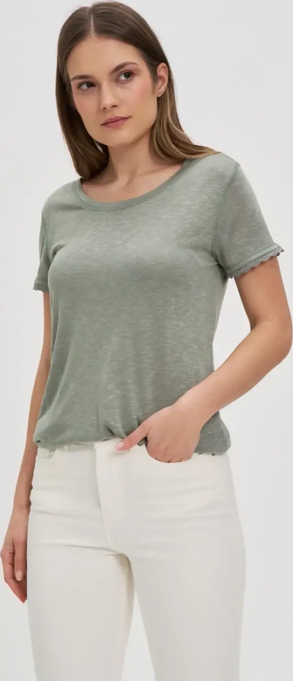Marisse Marisse Olive Short-Sleeved Blouse