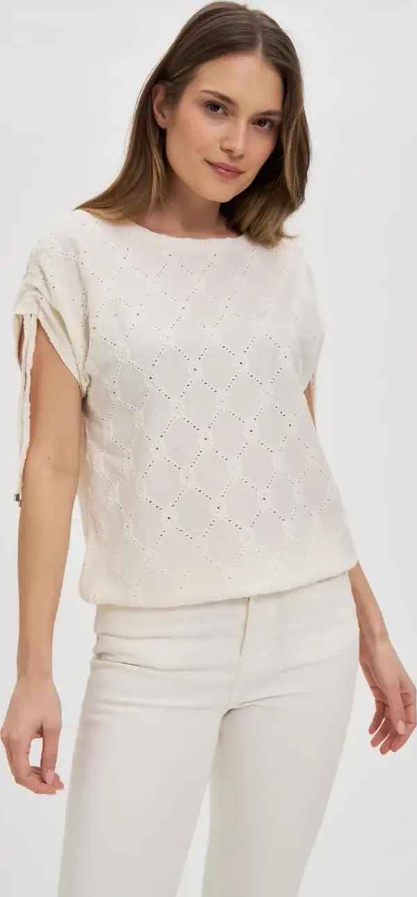 Marisse Marisse Openwork Ecru Blouse