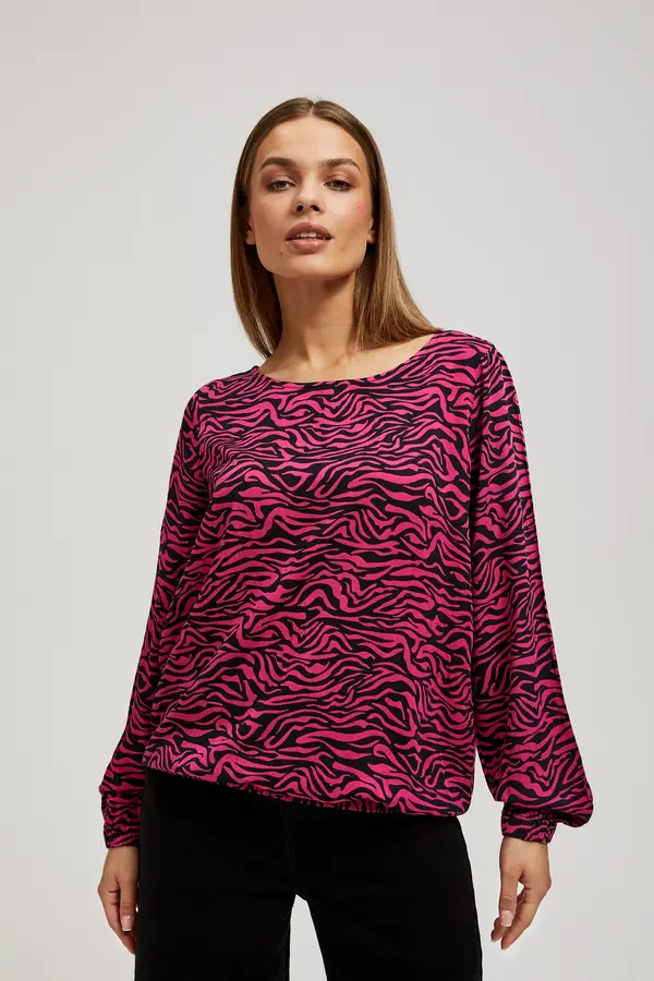 Marisse Marisse Patterned Fuchsia Shirt