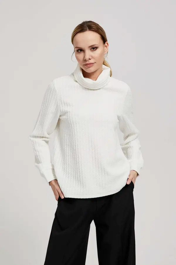 Marisse Marisse Pearl Wide Turtleneck Sweatshirt