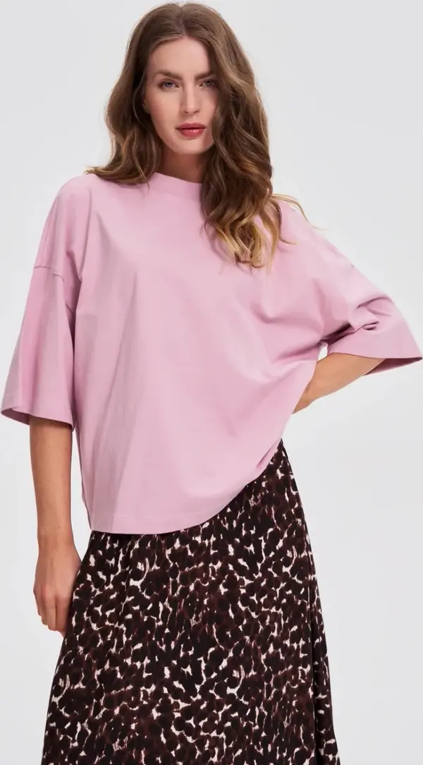 Marisse Marisse Plain Oversized Pink Blouse
