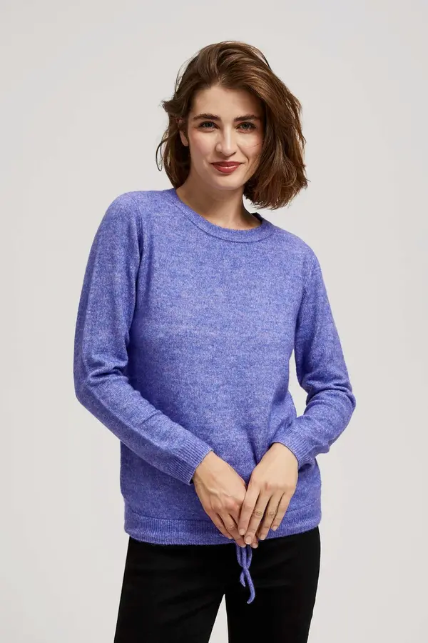 Marisse Marisse Purple Tie Sweater
