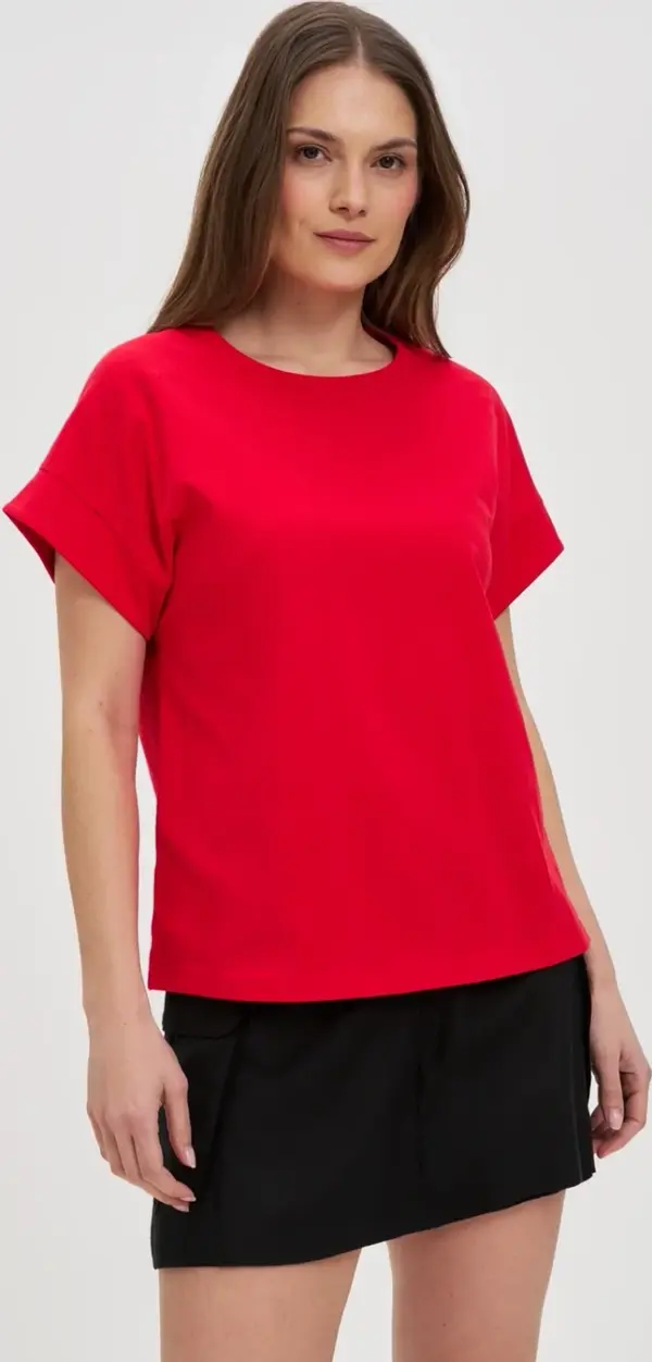 Marisse Marisse Red Cotton T-Shirt