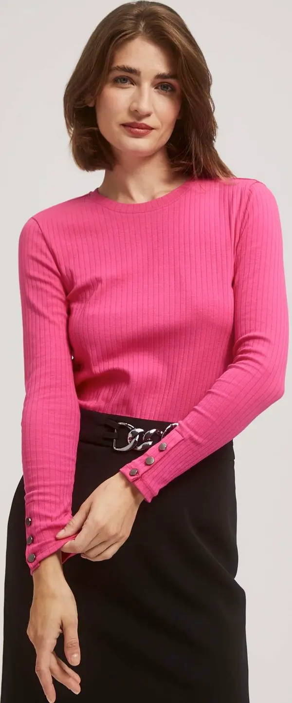 Marisse Marisse Ribbed Fuchsia Blouse