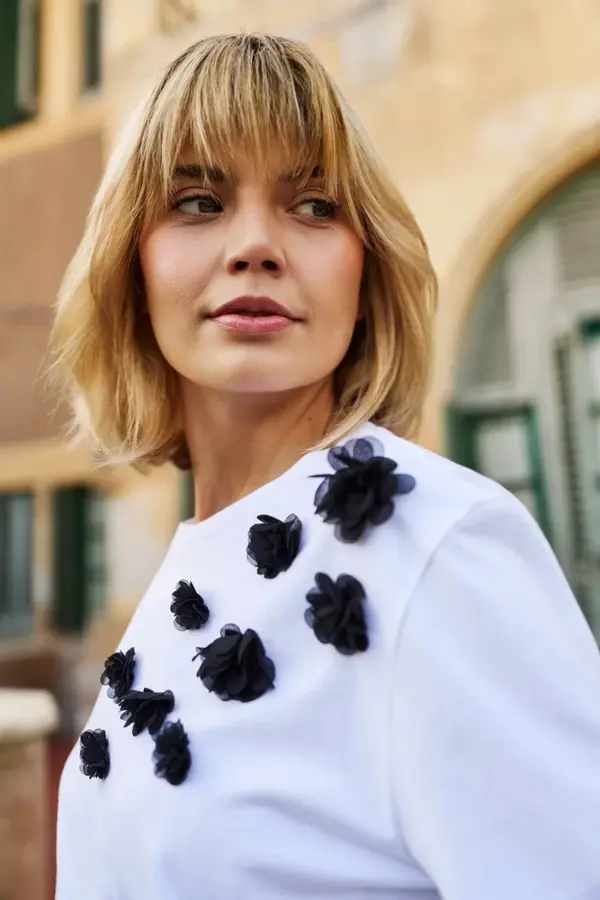 Marisse Marisse T-Shirt With White Application