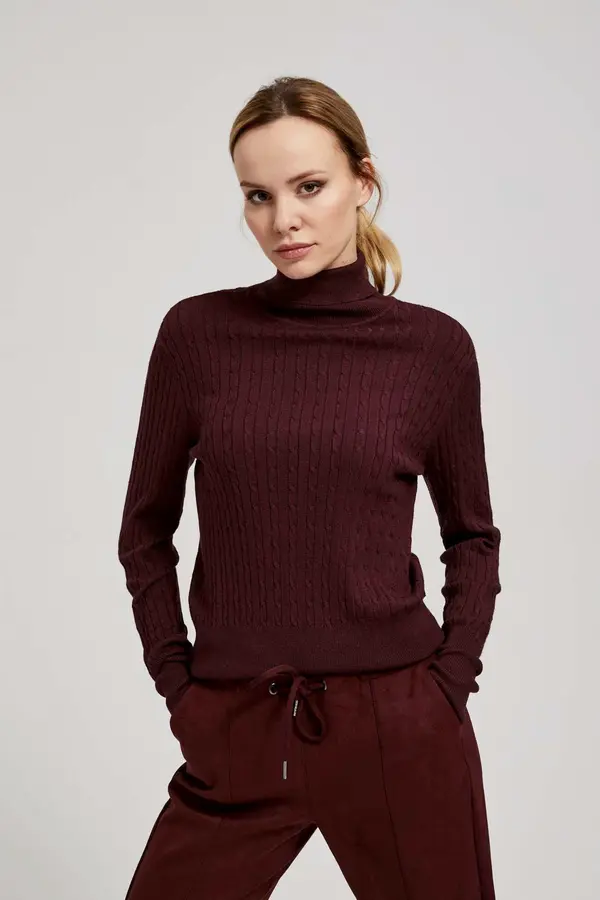 Marisse Marisse Thin Turtleneck Sweater, Chestnut