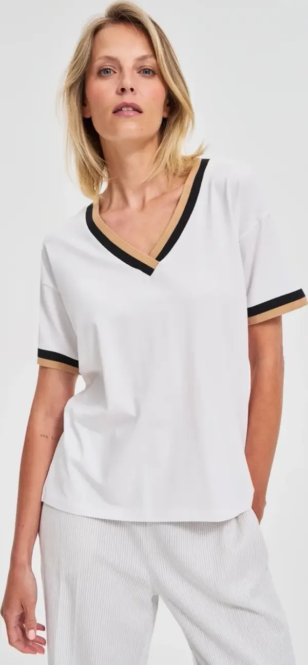 Marisse Marisse White Cotton Blouse